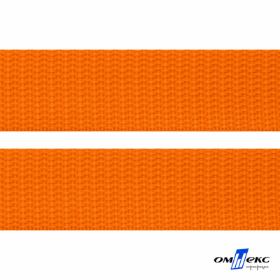 Оранжевый- цв.523 -Текстильная лента-стропа 550 гр/м2 ,100% пэ шир.25 мм (боб.50+/-1 м) - купить в Магнитогорске. Цена: 405.80 руб.