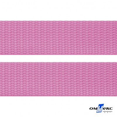 Розовый- цв.513-Текстильная лента-стропа 550 гр/м2 ,100% пэ шир.30 мм (боб.50+/-1 м) - купить в Магнитогорске. Цена: 475.36 руб.