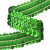 Тесьма с пайетками D4, шир. 30 мм/уп. 25+/-1 м, цвет зелёный - купить в Магнитогорске. Цена: 1 087.39 руб.