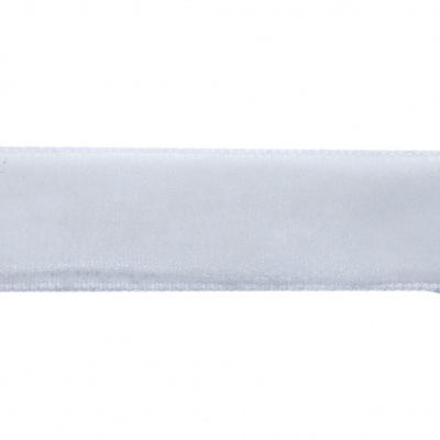 Лента бархатная нейлон, шир.12 мм, (упак. 45,7м), цв.01-белый - купить в Магнитогорске. Цена: 457.61 руб.