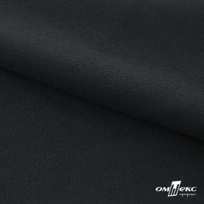Трикотажное полотно "Капри" 100% полиэстр, 152см, 320 г/м2, чёрный, м - купить в Магнитогорске. Цена 374 руб.