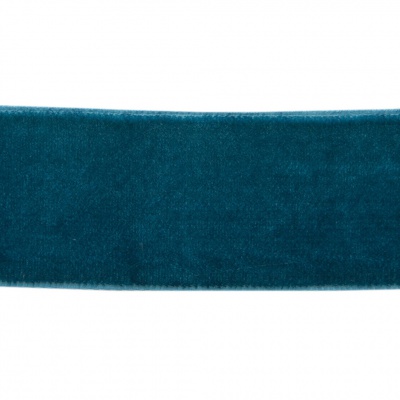 Лента бархатная нейлон, шир.25 мм, (упак. 45,7м), цв.65-изумруд - купить в Магнитогорске. Цена: 981.09 руб.