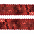 Тесьма с пайетками 3, шир. 20 мм/уп. 25+/-1 м, цвет красный - купить в Магнитогорске. Цена: 778.19 руб.