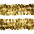 Тесьма с пайетками D16, шир. 30 мм/уп. 25+/-1 м, цвет золото - купить в Магнитогорске. Цена: 1 087.39 руб.