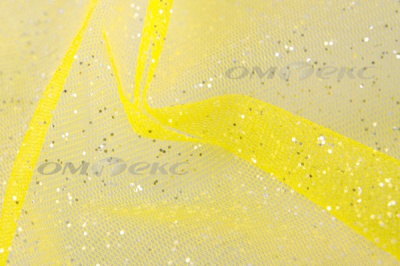 Сетка Глиттер, 40 гр/м2, шир.160см, цвет жёлтый - купить в Магнитогорске. Цена 163.01 руб.