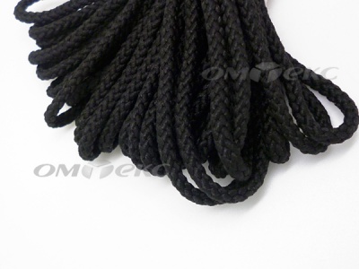 Шнур В-035 4 мм круп.плетение 100 м черный - купить в Магнитогорске. Цена: 156.40 руб.