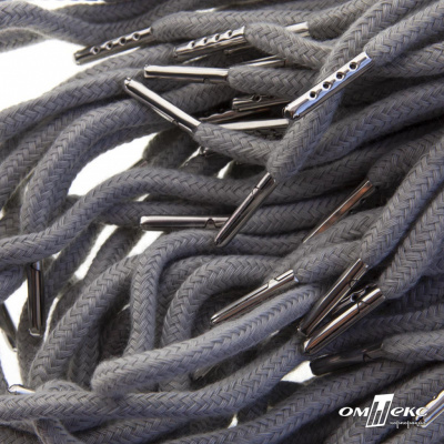 Шнурки #107-08, круглые 130 см, цв.серый - купить в Магнитогорске. Цена: 26.88 руб.