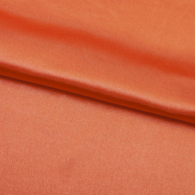 Поли креп-сатин 17-1350, 120 гр/м2, шир.150см, цвет оранжевый - купить в Магнитогорске. Цена 155.57 руб.