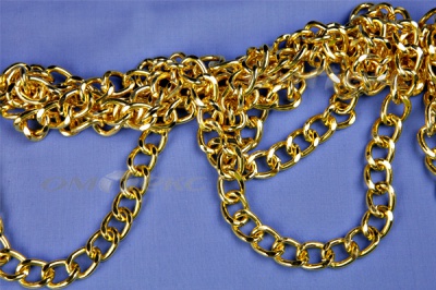 Цепь металл декоративная №11 (17*13) золото (10+/-1 м)  - купить в Магнитогорске. Цена: 1 341.87 руб.