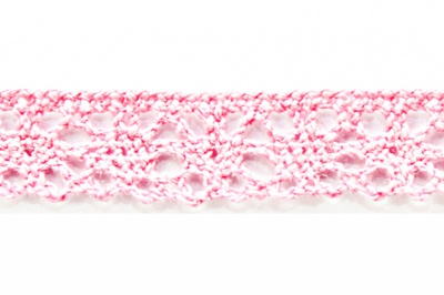 Тесьма кружевная 0621-1607, шир. 15 мм/уп. 20+/-1 м, цвет 096-розовый - купить в Магнитогорске. Цена: 302.42 руб.
