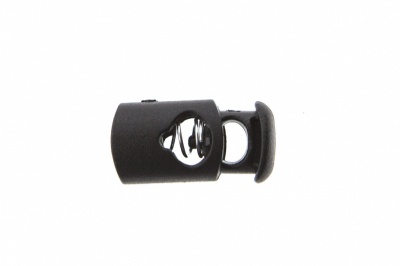 8021 Фиксатор пластиковый "Цилиндр", 20х10 мм, цвет чёрный - купить в Магнитогорске. Цена: 1.29 руб.