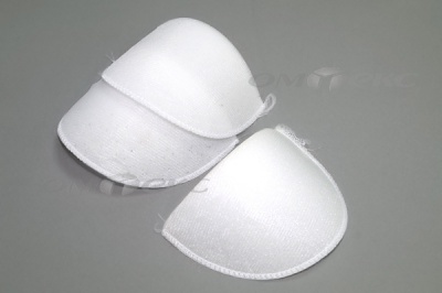 Плечевые накладки ОВ-10, обшитые, цвет белый - купить в Магнитогорске. Цена: 16.83 руб.