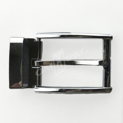 Пряжка металлическая для мужского ремня 845005А#2 (шир.ремня 40 мм), цв.-никель - купить в Магнитогорске. Цена: 111.41 руб.