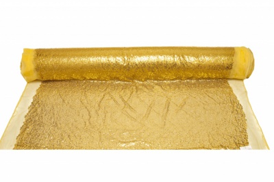 Сетка с пайетками №6, 188 гр/м2, шир.130см, цвет золото - купить в Магнитогорске. Цена 371.02 руб.