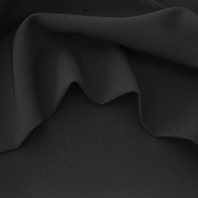 Костюмная ткань "Элис", 200 гр/м2, шир.150см, цвет чёрный - купить в Магнитогорске. Цена 306.20 руб.
