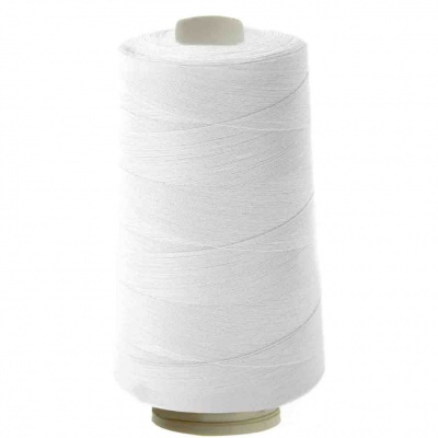 Швейные нитки (армированные) 28S/2, нам. 2 500 м, цвет белый - купить в Магнитогорске. Цена: 148.95 руб.