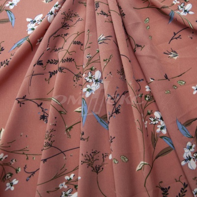 Плательная ткань "Фламенко" 2.1, 80 гр/м2, шир.150 см, принт растительный - купить в Магнитогорске. Цена 311.05 руб.