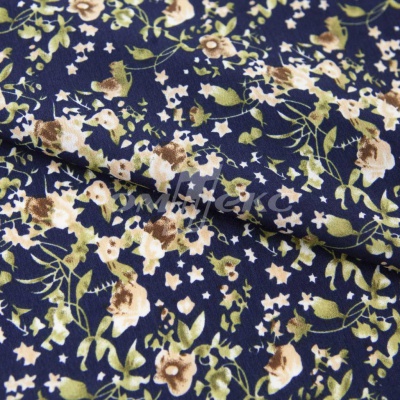 Плательная ткань "Фламенко" 1.1, 80 гр/м2, шир.150 см, принт растительный - купить в Магнитогорске. Цена 241.49 руб.