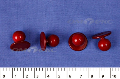 Пуговица поварская "Пукля", 10 мм, цвет красный - купить в Магнитогорске. Цена: 2.28 руб.