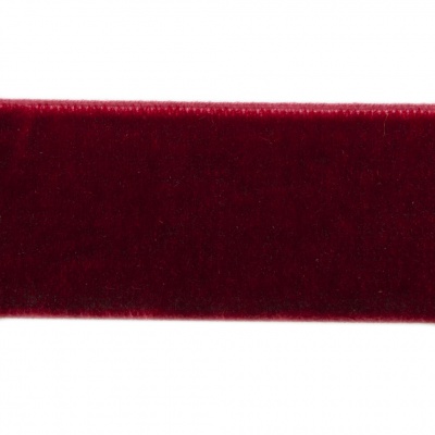 Лента бархатная нейлон, шир.25 мм, (упак. 45,7м), цв.240-бордо - купить в Магнитогорске. Цена: 800.84 руб.