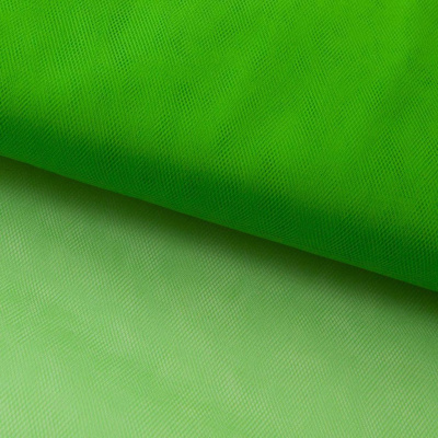 Фатин матовый 16-146, 12 гр/м2, шир.300см, цвет зелёный - купить в Магнитогорске. Цена 112.70 руб.
