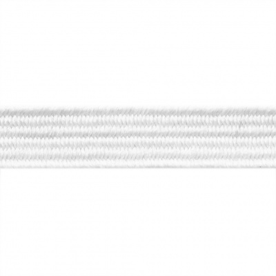 Резиновые нити с текстильным покрытием, шир. 6 мм (182 м/уп), цв.-белый - купить в Магнитогорске. Цена: 705.59 руб.