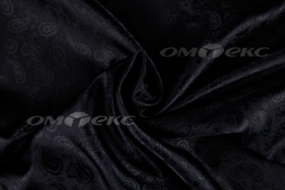 Ткань подкладочная жаккард Р14098, чёрный, 85 г/м2, шир. 150 см, 230T - купить в Магнитогорске. Цена 166.45 руб.