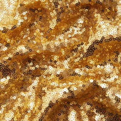 Сетка с пайетками №3, 188 гр/м2, шир.140см, цвет золотой - купить в Магнитогорске. Цена 454.12 руб.