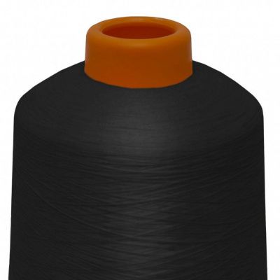 Нитки текстурированные некручёные, намот. 15 000 м, цвет чёрный - купить в Магнитогорске. Цена: 204.10 руб.