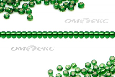 Бисер (SL) 11/0 ( упак.100 гр) цв.27В - зелёный - купить в Магнитогорске. Цена: 53.34 руб.