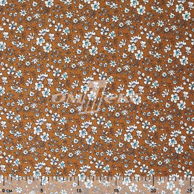 Плательная ткань "Фламенко" 11.1, 80 гр/м2, шир.150 см, принт растительный - купить в Магнитогорске. Цена 239.03 руб.