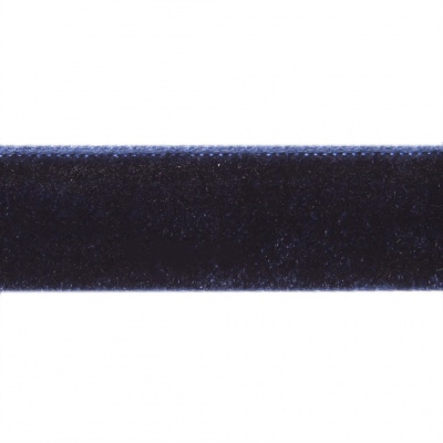 Лента бархатная нейлон, шир.12 мм, (упак. 45,7м), цв.180-т.синий - купить в Магнитогорске. Цена: 411.60 руб.