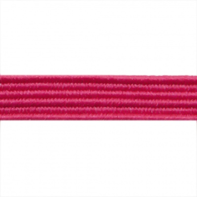 Резиновые нити с текстильным покрытием, шир. 6 мм ( упак.30 м/уп), цв.- 84-фуксия - купить в Магнитогорске. Цена: 155.22 руб.