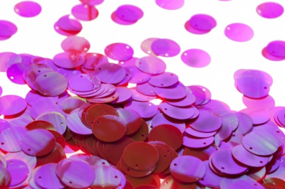 Пайетки "ОмТекс" россыпью,CREAM,круг 20 мм/упак.50+/-2 гр, цв. 15-розовый - купить в Магнитогорске. Цена: 80.12 руб.