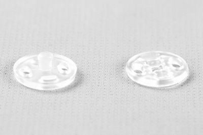 Кнопки пришивные пластиковые 11,5 мм, блистер 24шт, цв.-прозрачные - купить в Магнитогорске. Цена: 59.44 руб.