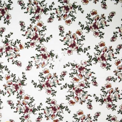 Плательная ткань "Фламенко" 23.1, 80 гр/м2, шир.150 см, принт растительный - купить в Магнитогорске. Цена 264.56 руб.