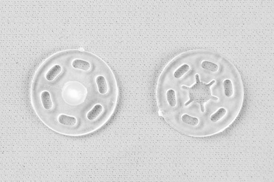 Кнопки пришивные пластиковые 15 мм, блистер 24шт, цв.-прозрачные - купить в Магнитогорске. Цена: 68.79 руб.
