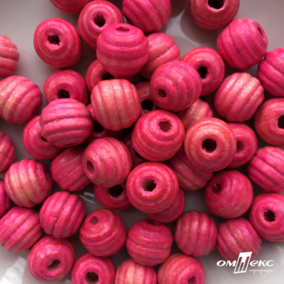 0309-Бусины деревянные "ОмТекс", 16 мм, упак.50+/-3шт, цв.023-розовый - купить в Магнитогорске. Цена: 62.22 руб.