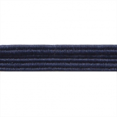 Резиновые нити с текстильным покрытием, шир. 6 мм ( упак.30 м/уп), цв.- 117-т.синий - купить в Магнитогорске. Цена: 152.05 руб.