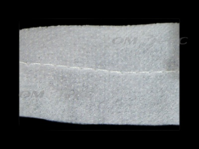 WS7225-прокладочная лента усиленная швом для подгиба 30мм-белая (50м) - купить в Магнитогорске. Цена: 16.71 руб.