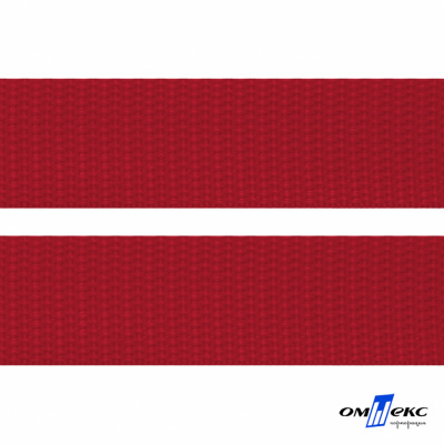 Красный- цв.171-Текстильная лента-стропа 550 гр/м2 ,100% пэ шир.40 мм (боб.50+/-1 м) - купить в Магнитогорске. Цена: 637.68 руб.
