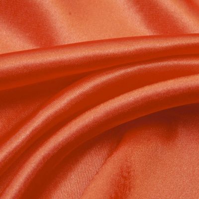 Поли креп-сатин 18-1445, 120 гр/м2, шир.150см, цвет оранжевый - купить в Магнитогорске. Цена 155.57 руб.