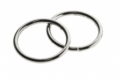 Кольцо металлическое d-15 мм, цв.-никель - купить в Магнитогорске. Цена: 2.45 руб.