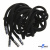 Шнурки #107-05, круглые 130 см, декор.наконечник, цв.чёрный - купить в Магнитогорске. Цена: 22.56 руб.