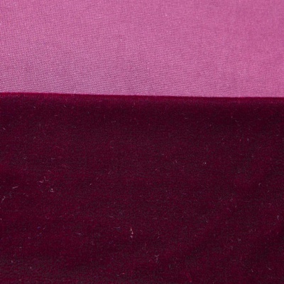 Бархат стрейч №2, 240 гр/м2, шир.160 см, (2,6 м/кг), цвет бордо - купить в Магнитогорске. Цена 740.88 руб.