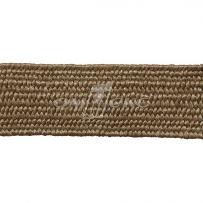 Тесьма отделочная полипропиленовая плетеная эластичная #2, шир. 40мм, цв.- соломенный - купить в Магнитогорске. Цена: 50.99 руб.