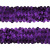 Тесьма с пайетками 12, шир. 30 мм/уп. 25+/-1 м, цвет фиолет - купить в Магнитогорске. Цена: 1 098.48 руб.
