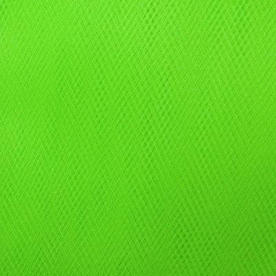 Фатин матовый 16-142, 12 гр/м2, шир.300см, цвет неон.зелёный - купить в Магнитогорске. Цена 100.92 руб.
