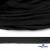 Шнур плетеный d-8 мм плоский, 70% хлопок 30% полиэстер, уп.85+/-1 м, цв.- чёрный - купить в Магнитогорске. Цена: 735 руб.