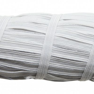 Резинка продежка С-67, шир. 7 мм (20 шт/10 м), цвет белый - купить в Магнитогорске. Цена: 1 296.24 руб.